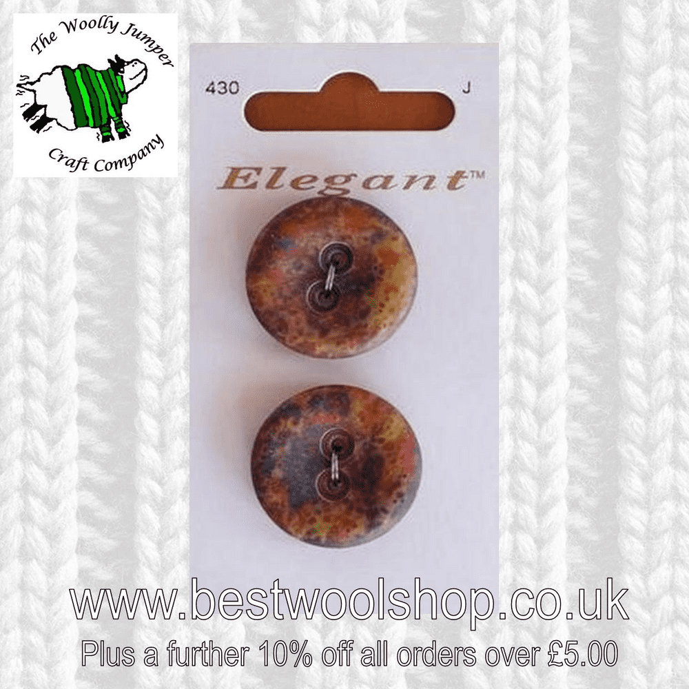 SIRDAR ELEGANT CARDED BUTTONS - DESIGN 430 - 25MM RED/BLUE MARBLE ...