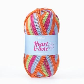 SIRDAR HEART & SOLE 4 PLY KNITTING YARN & PATTERN