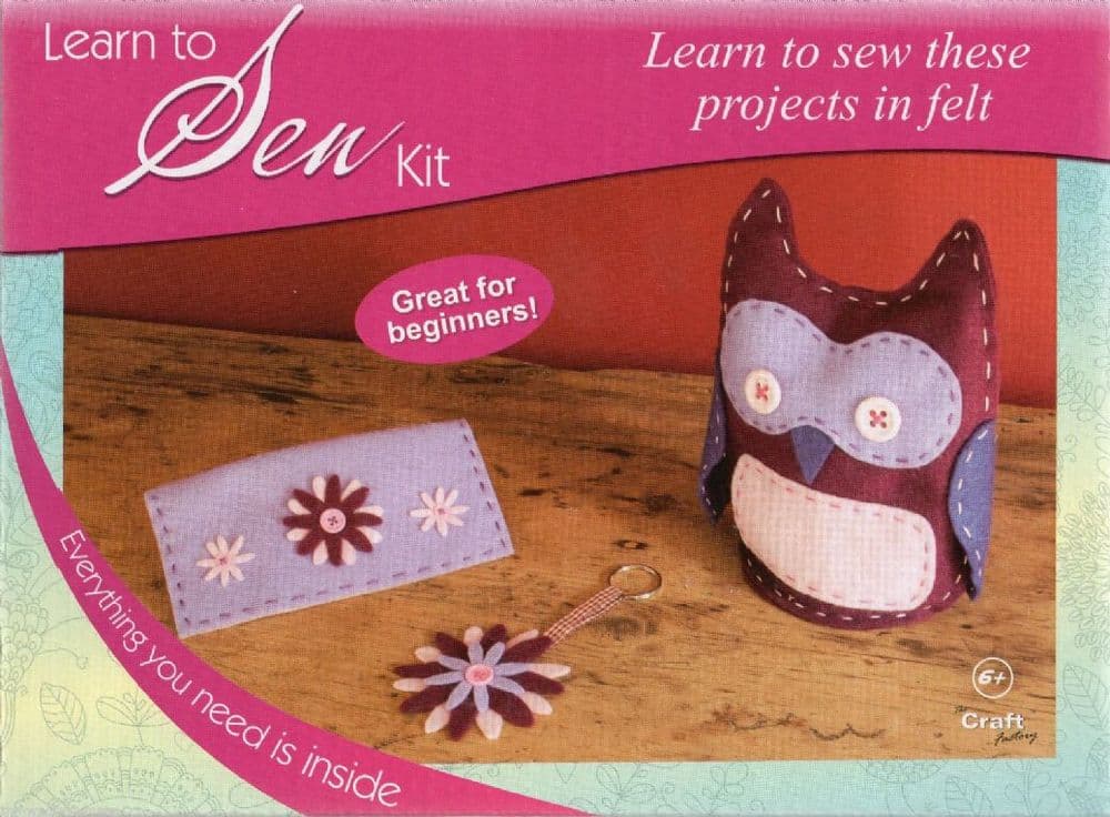 THE CRAFT FACTORY LEARN TO SEW KIT LEARN TO SEW PROJECTS IN FELT