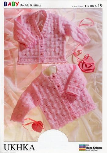 UKHKA 019 - DK CARDIGAN KNITTING PATTERN - TO FIT 0 TO 6 YEARS