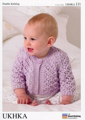 UKHKA 111 - DK CARDIGAN & WAISTCOAT  KNITTING PATTERN - TO FIT 12" TO 20"