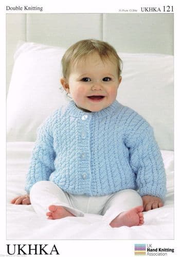 UKHKA 121- DK CARDIGAN  HAT & BLANKET KNITTING PATTERN - TO FIT 12" TO 20"
