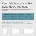 2 Doors and track: 2x610mm Shaker 3panel Stone grey frame mirror doors for an opening width 1145mm