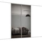 2 x 762mm Silver frame and Mirror for an opening width of 1498mm