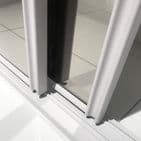 2x 610mm Classic White Framed, Mirror Sliding Door