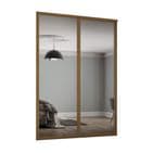 2x 762mm Spacepro Shaker Oak Framed Mirror Sliding Doors for an opening width 1449mm