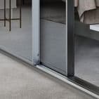 2x 914mm Minimalist Silver Mirror Sliding Door Kit for an opening width of 1803mm