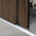 2x Classic 610mm doors and track kit, Carini Walnut frame and panel, for an opening width 1185mm