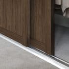 2x Shaker 762mm doors and track kit, Carini Walnut frame and panel, for an opening width 1449mm