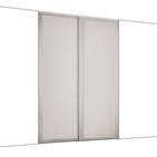2x610mm Shaker Cashmere frame and panel sliding wardrobe KIT for an opening width 1145mm