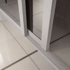 2x610mm Shaker single panel Cashmere Frame/mirror doors and track for an opening width 1145mm