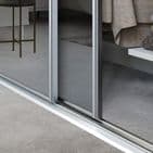 2x914mm Silver Frame Mirror Sliding doors for an opening width of 1803mm