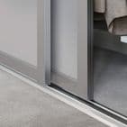 3 Doors and track: 2x762mm Shaker Cashmere frame and panel/1x mirror-for an opening width 2136mm