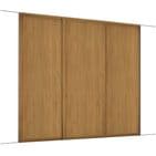 3 x 610mm Spacepro Shaker Oak Panel Sliding Doors for an opening width 1680mm