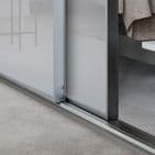 3x 762mm Minimalist Grey Glass Sliding Door Kit for an opening width of 2236mm