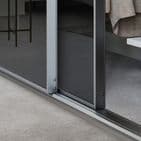 3x 914mm Minimalist Grey Mirror Sliding Door Kit for an opening width of 2692mm