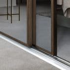 3x Classic 610mm doors and track kit, Carini Walnut frame and mirror, for an opening width 1760mm