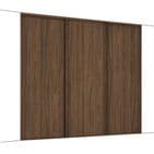 3x Classic 610mm doors and track kit, Carini Walnut frame and panel, for an opening width 1760mm