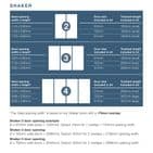 4 Doors and track-2x 914mm Shaker, 3 panel Cashmere frame 2x mirror, for an opening width 3506mm