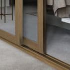 4 x 610mm Spacepro Shaker Oak Framed and Mirror panel Sliding Doors for an opening width of 2290mm
