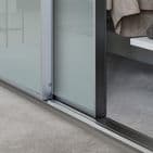 4x 610mm Minimalist Arctic White Glass Sliding Door Kit for an opening width of 2390mm