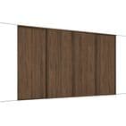 4x Classic 610mm doors and track kit, Carini Walnut frame and panel, for an opening width 2370mm