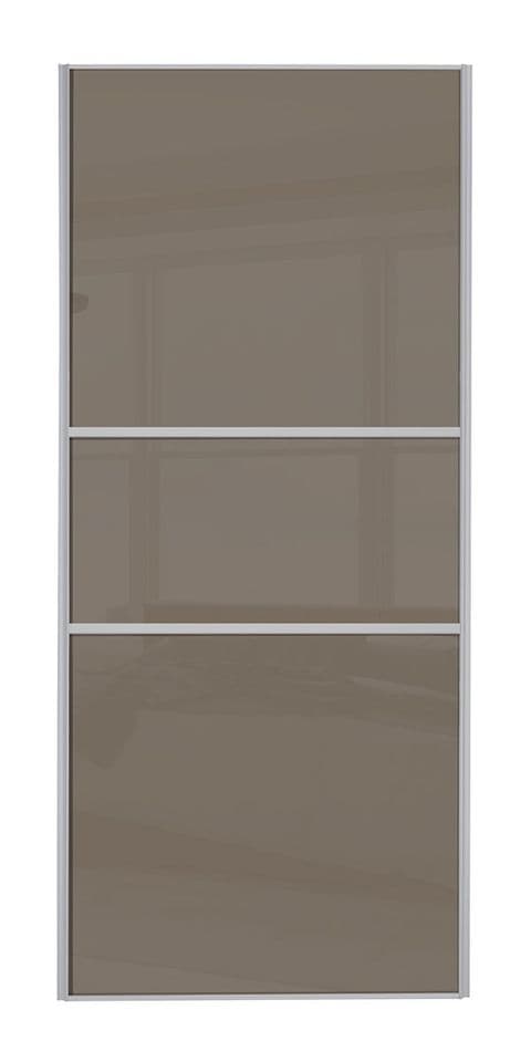 Classic Fineline, Silver frame/ Cappuccino glass door