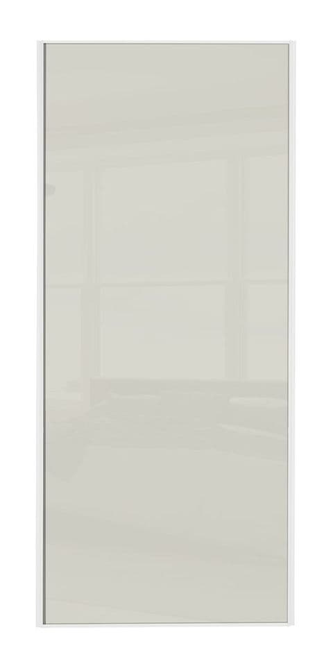 Classic Single panel, White frame/ Soft white glass panel door