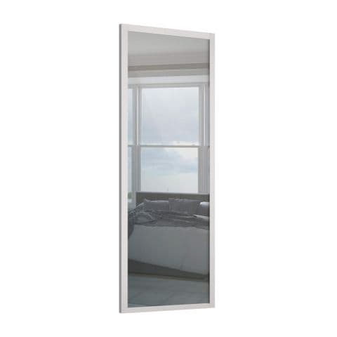 Shaker 610mm White frame and single panel Mirror door