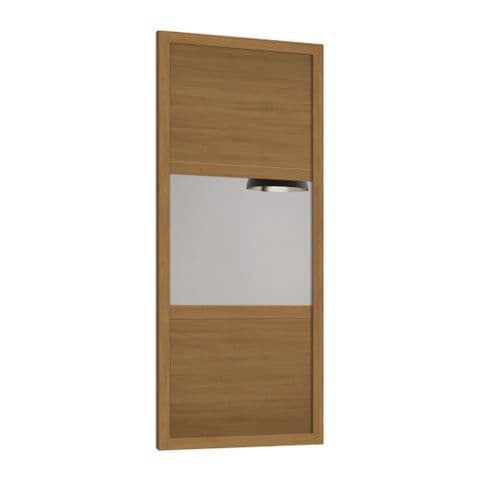 Shaker 762mm 3 panel Oak/mirror/Oak mixed door