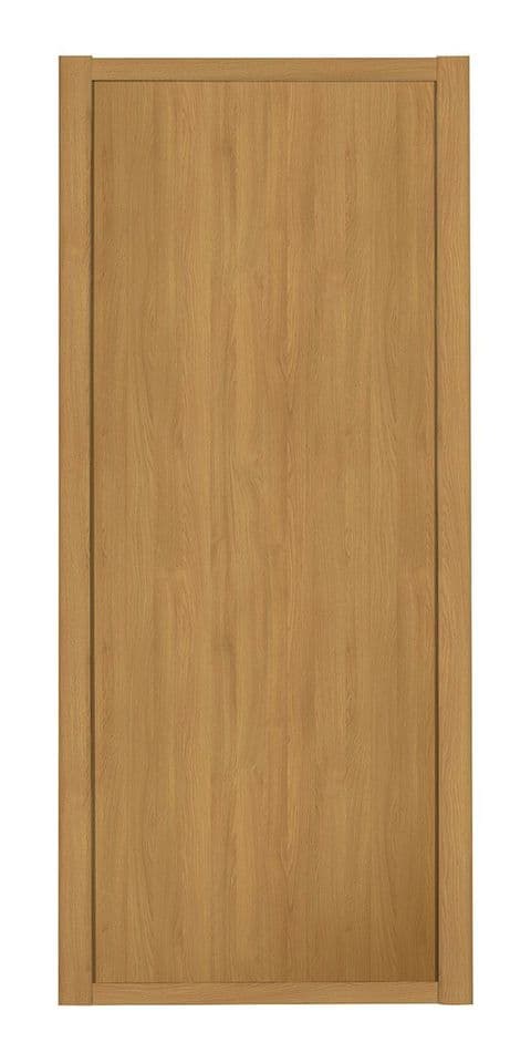 Shaker Sliding Wardrobe Door- OAK FRAME- OAK EFFECT SINGLE PANEL