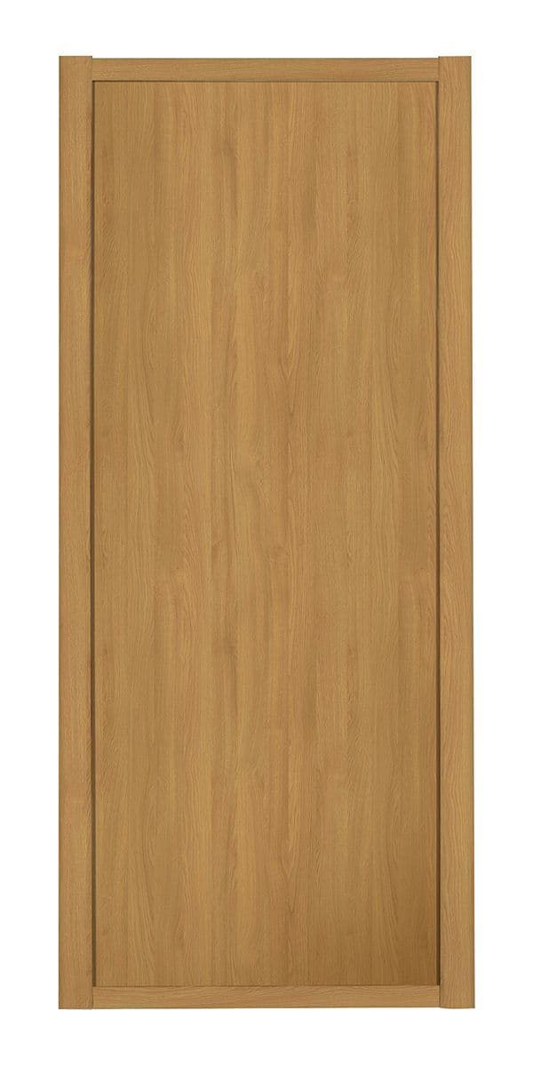 Shaker Sliding Wardrobe Door- OAK FRAME- OAK EFFECT SINGLE PANEL