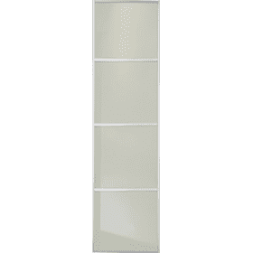SOFT WHITE GLASS SLIDING WARDROBE DOOR 4 PANEL 610mm (24")