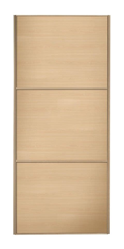 Wideline sliding wardrobe door, Maple frame, Maple-Maple-Maple