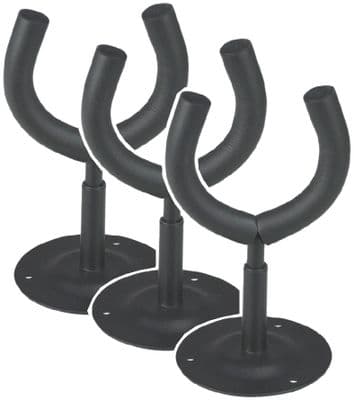 3 Wall Mounted Short Guitar Hangers