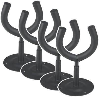 4 Wall Mounted Short Guitar Hangers