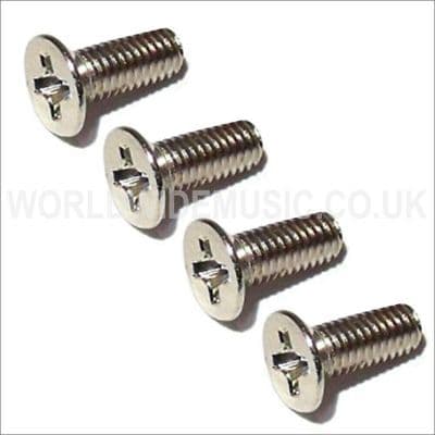 4 x MXR small countersunk screws for effects pedal assembly 6/32
