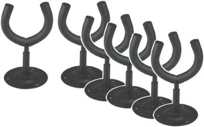 6 Wall Mounted Short Guitar Hangers