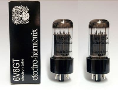 A Matched pair of Electro Harmonix 6V6GT Power Vacuum Tubes / Valves