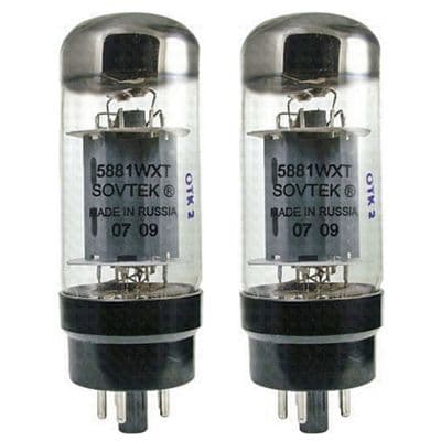 A Matched PAIR of Sovtek 5881WXT Power Vacuum Tubes / Valves