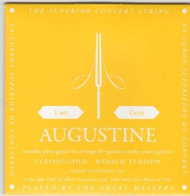 AUGUSTINE CLASSIC GOLD MEDIUM TENSION CLASSICAL GUITAR STRINGS .028 - .0445