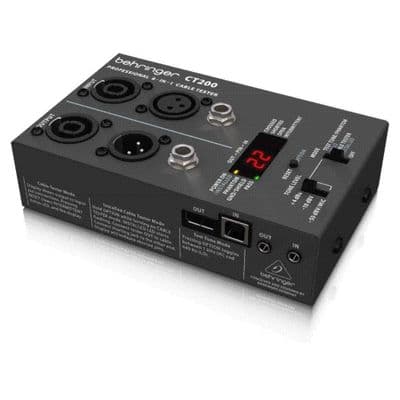 Behringer CT200 Microprocessor-Controlled 8-in-1 Cable Tester - 8 types of plug