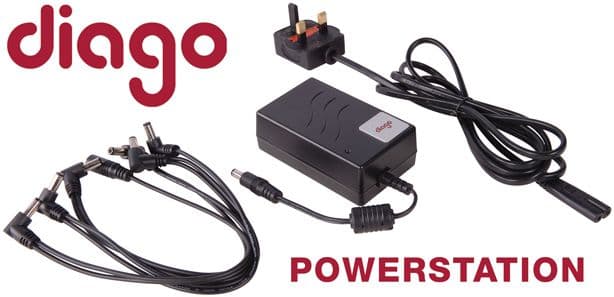 DIAGO POWERSTATION Guitar Pedal or FX 9 Volt Power Supply