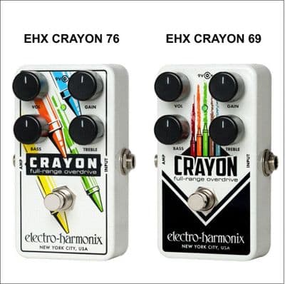 EHX Electro Harmonix Crayon Overdrive Guitar Effects Pedal -