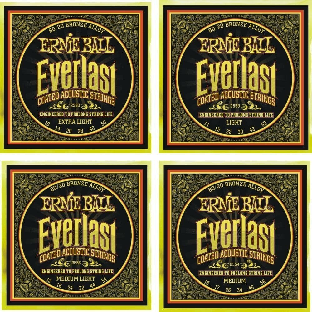 ERNIE BALL 2558 Everlast Coated 80/20 Bronze Light 11-52