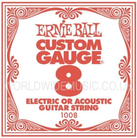 Ernie Ball Slinky SINGLE PLAIN GUITAR STRINGS Gauges 008 024