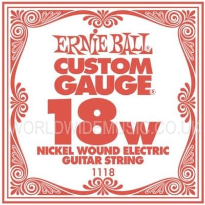 Ernie Ball Slinky Strings - Single WOUND Guitar Strings - Gauges  .018 - .062