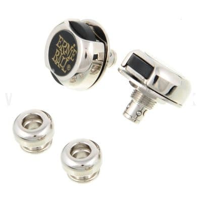 Ernie Ball SUPERLOCK Guitar Strap Locks - CHROME