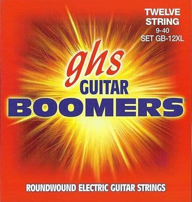 GHS  Boomers 12 STRING  EXTRA LIGHT Roundwound Electric Guitar Strings .009-.040