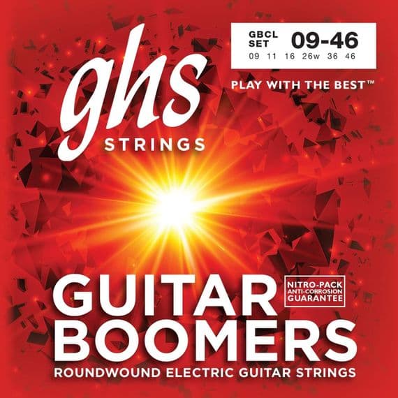 GHS GBCXL Boomers Custom Light  Roundwound Electric Guitar Strings .009 - .042
